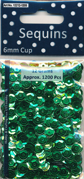 Sequins Regular Green Cup 12212 1205 (Locatie: 1d )