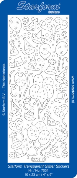 Starform sticker glitter zilver / goud 7031 (Locatie: A265)