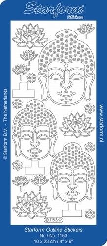 Starform sticker goud Boeddha 1153 (Locatie: G390 )
