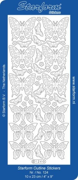 Starform sticker goud vlinders 124 (Locatie: Q159 )