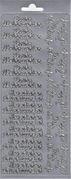 Sticker zilver frohe weihnachten 3623 (Locatie: H264)