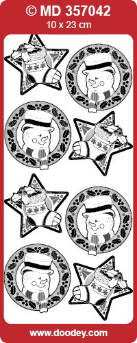 Stickervel goud kerst MD357042 (Locatie: E194 )