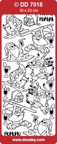 Stickervel kerst zilver DD7018 (Locatie: F050)