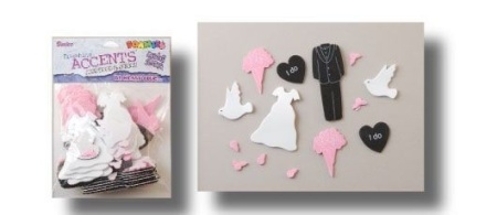 Darice foam stickers huwelijk 66 stuks 1203-30 (Locatie: K3)
