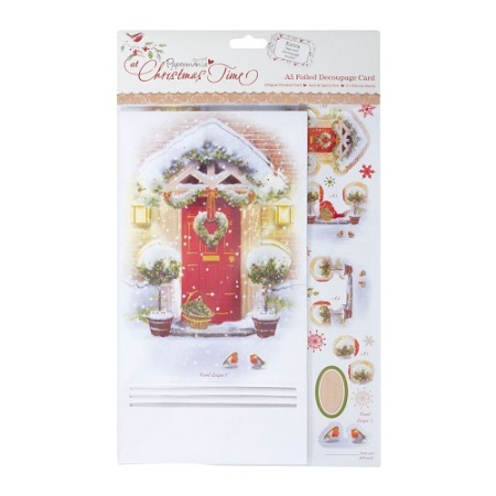 Docrafts A5 Decoupage Card Kit At Christmas Time PMA169901 (Locatie: 2236)
