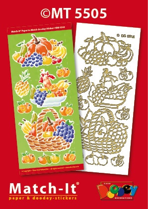 Doodey Match-It knipvel en sticker fruitmanden MT5505 (Locatie: 1727)