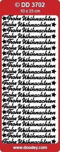 Doodey sticker goud frohe weihnachten DD3702 (Locatie: U270)