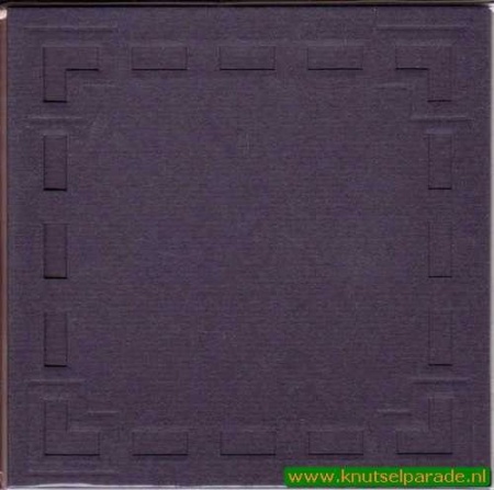 Lomiac dubbele kaart d.blauw met open blokjesrand 3 stuks LC3104 (Locatie: Y034)