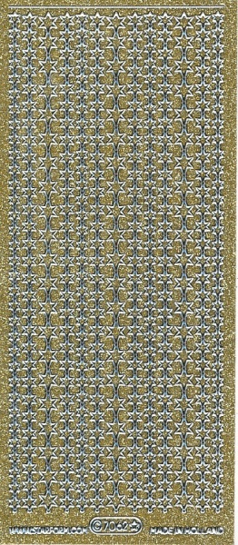 Starform sticker glitter goud/zilver 7062 (Locatie: HH115)