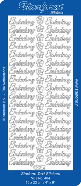 Starform sticker goud Einladung 404 (Locatie: BB092)