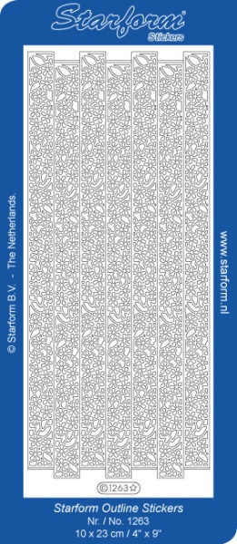 Starform sticker goud randje 1263 (Locatie: L219)
