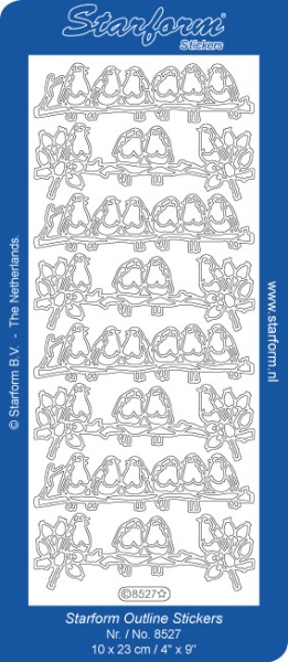 Starform sticker goud vogels 8527 (Locatie: J349)