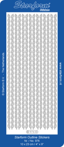 Starform sticker randje zilver 976 (Locatie: NN186)