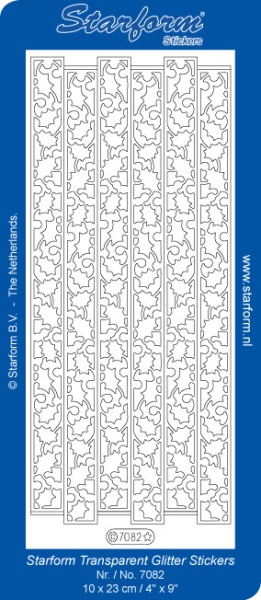 Starform sticker transparant glitter zilver 7082 (Locatie: J528)