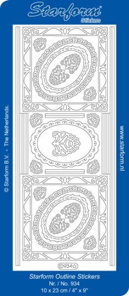 Starform sticker zilver hoekjes 934 (Locatie: J331)