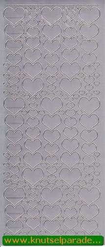 Sticker zilver hartjes 1139 (Locatie: H260 )