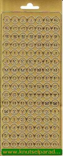Stickervel alfabet goud 1904 (Locatie: U258 )