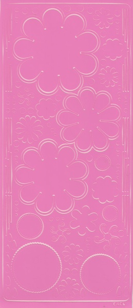 Stickervel roze bloemen 0400 (Locatie: S110 )