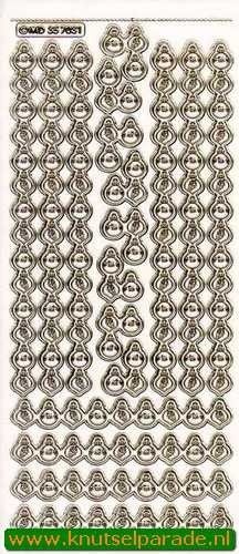 Stickervel transparant goud kerst MD357031 (Locatie: U138)