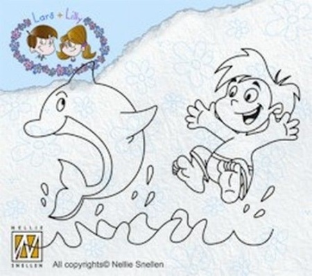 Nellie Snellen Clear Stamp Lars & Lilly dolphin LILA010 (Locatie: A310 )