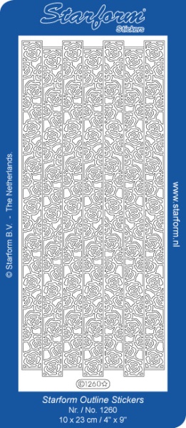 Starform sticker zilver randje 1260 (Locatie: A244)
