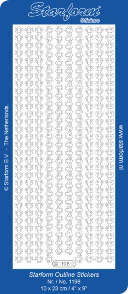 Starform stickervel goud koffiepotje 1198 (Locatie: F095)