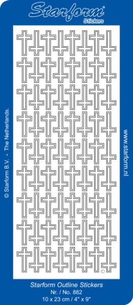 Starform stickervel zilver geloof 882 (Locatie: L90)