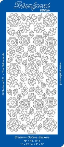 Stickervel goud bloemen nr. 1113 (Locatie: K005 )