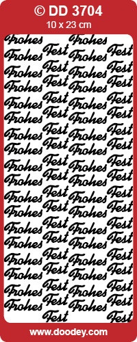 Stickervel goud Frohes Fest DD3704 (Locatie: C139)