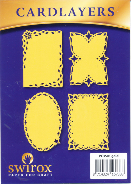 Swirox oplegkaarten goud vier stuks PC3501 (Locatie: M101)