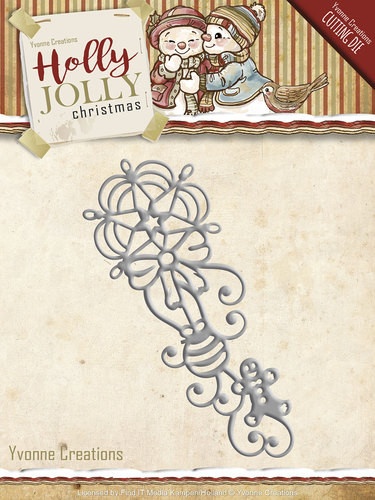 Yvonne Creations snijmal Holly Jolly Christmas YCD10071 (Locatie: hh023)