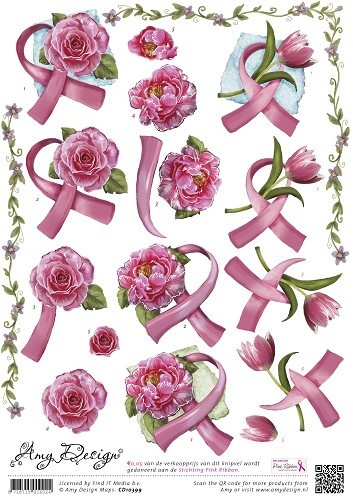 Amy Design knipvel Pink Ribbon CD10399 (Locatie: 2762)