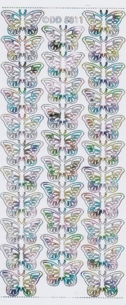 Doodey stickervel vlinders multicolor DD5811 (Locatie: f117)