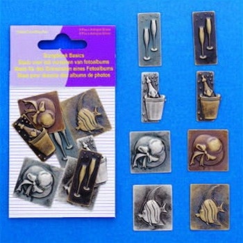 Hobby & Crafting Fun scrapbook bedels feest 8 stuks 11810-4004 (Locatie: K3)