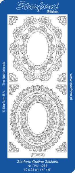 Starform sticker ornamenten zilver 1288 (Locatie: i469)