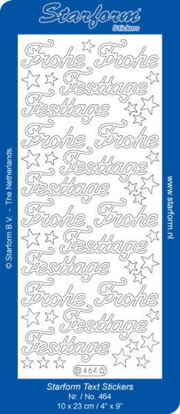Starform sticker wit kerst 464 (Locatie: G340 )