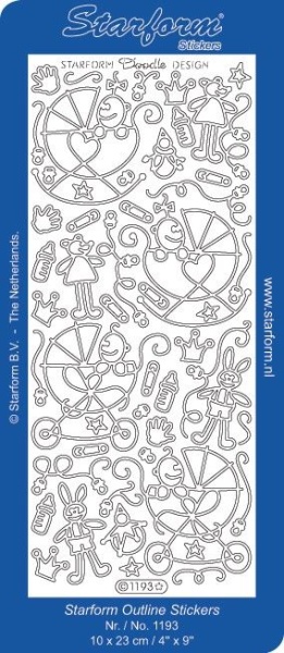 Starform stickervel baby zilver 1193 (Locatie: U292 )