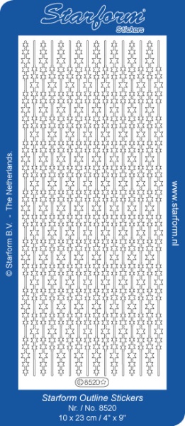 Starform stickervel sterrenrand goud 8520 (Locatie: E226)