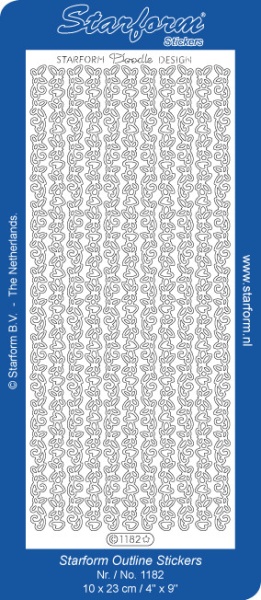 Starform stickervel zilver randjes 1182 (Locatie: T025)
