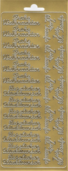 Sticker goud frohe weihnachten 3623 (Locatie: H265)