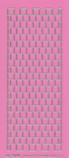 Stickervel roze/zilver 3020 (Locatie: K147)