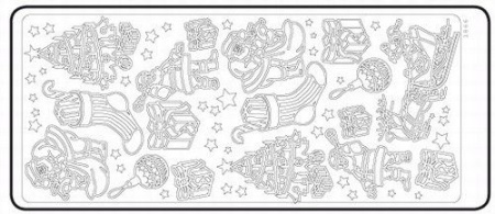 Stickervel zilver kerst diversen 20380/1866 (Locatie: Q116)