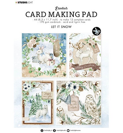 Studio Light stansblok Card Making Pad Let it snow Essentials nr.08 SL-ES-CMP08