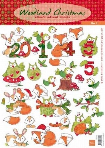 Marianne Design Woodland christmas AK0059 (Locatie: 2728)