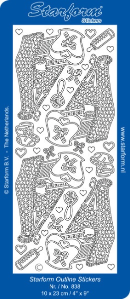 Starform sticker geboorte goud 838 (Locatie: G332)