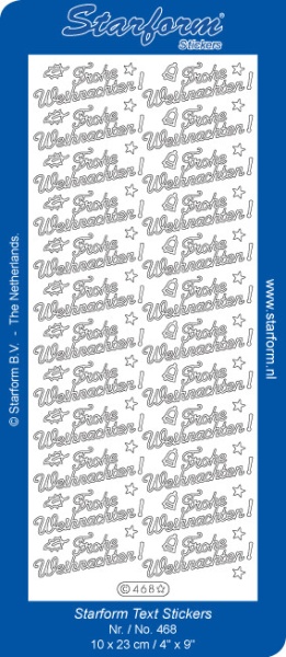 Starform sticker goud Frohe Weihnachten 468 (Locatie: G345)