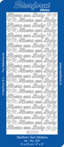 Starform sticker zilver geboorte 209 (Locatie: Q156)