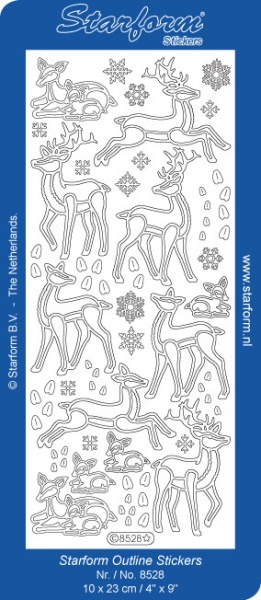 Starform Stickervel kerst zilver 8528 (Locatie: BB131)