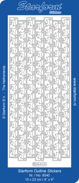 Starform stickervel rendieren goud 8540 (Locatie: C254)