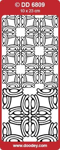 Stickervel hoekjes zilver nr. DD 6809 (Locatie: E125 )